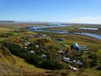 Ausblick auf Kirkjubæjarklaustur und Skaftá Tal